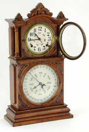 Antique BB Lewis Ingraham Double Faced Mantle Clock