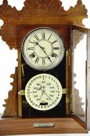 Antique Double Faced WM L Gilbert Mantle Shelf Clock