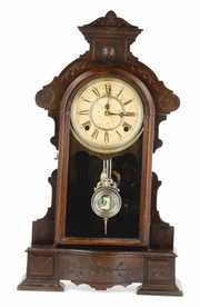 Antique Waterbury Gingerbread Mantle Shelf Clock