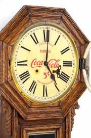 Antique Ansonia NY Coca-Cola Faced Regulator Wall Clock