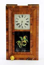 Antique New Haven Clock Co, Carved Wood Shelf Clock