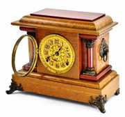 Art Nouveau, Wood Seth Thomas Adamantine Mantle Clock