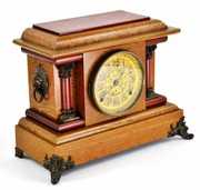 Art Nouveau, Wood Seth Thomas Adamantine Mantle Clock