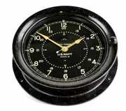 WWII Era Seth Thomas, US Navy 54969-E Black Dial Clock