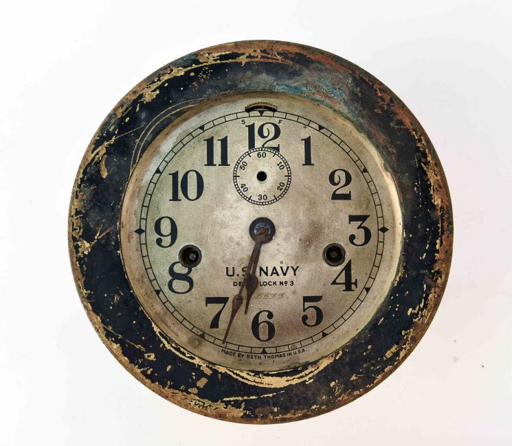 Seth Thomas US Navy 54969E Black Dial Ships