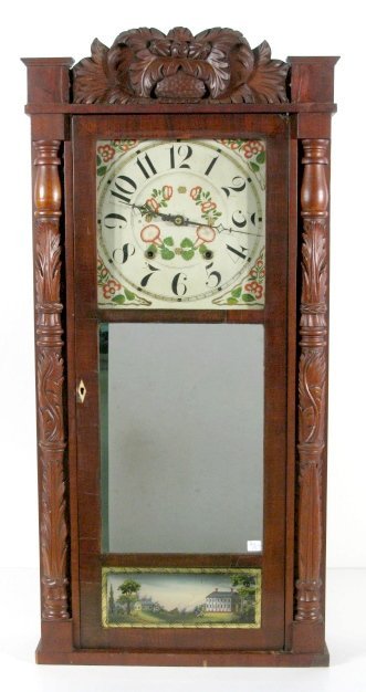 Wood Works Carved Column Shelf Clock