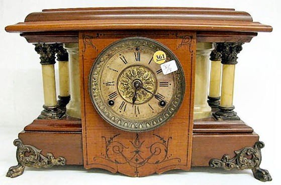 Seth Thomas Mantle Clock, Wood/Plastic