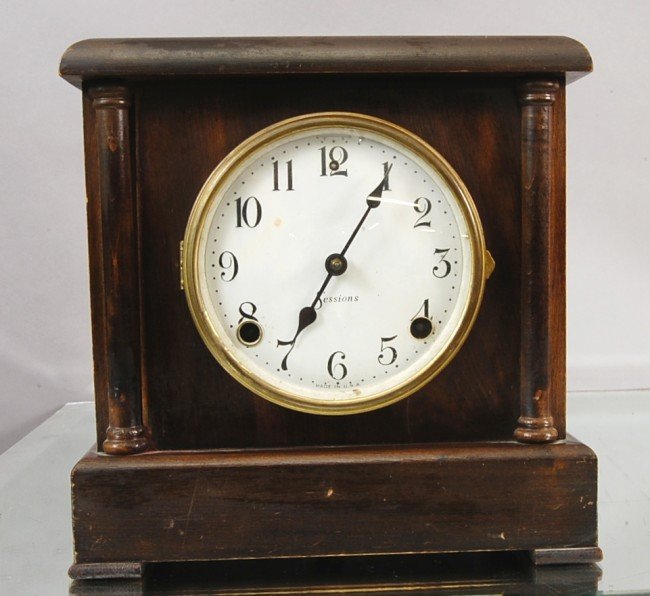 Sessions Leader Mah. No. 1 wood mantel clock