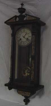 19th Cent. Wall Inlaid Regulator Clock European