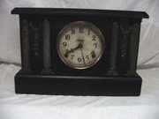 Ingraham Black Lacquer Mantle Clock