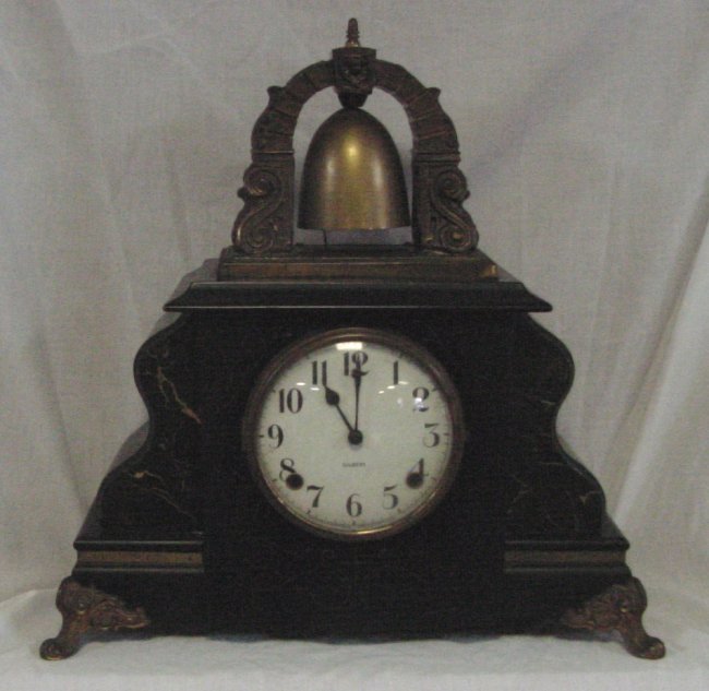 Gilbert Black Lacquer Mantle Clock