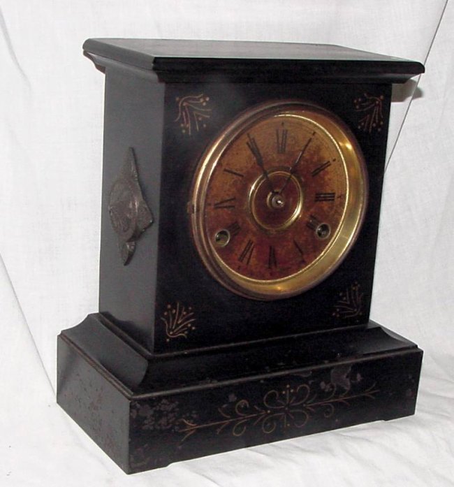 Black Iron Mantle Clock