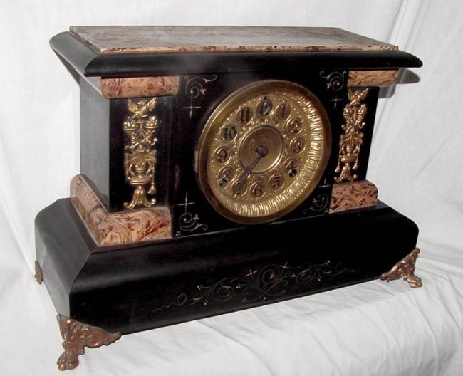 Seth Thomas Ebonized Mantle Clock