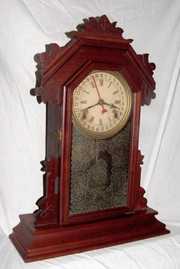 Ingraham Walnut Calendar Clock