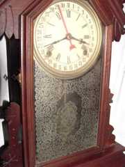 Ingraham Walnut Calendar Clock