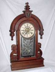 Ornate Walnut Kitchen Clock