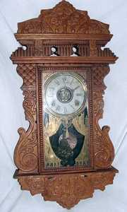 1881 Gilbert Alarm Wall Kitchen Clock