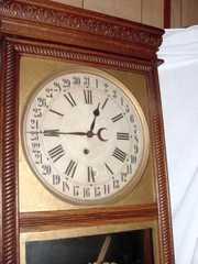 Ingraham Oak Regulator Calendar Wall Clock