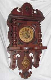 Art Nouveau Mahogany Wall Clock