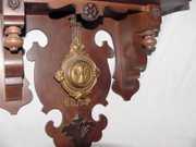 Art Nouveau Mahogany Wall Clock