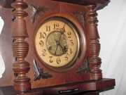 Art Nouveau Mahogany Wall Clock