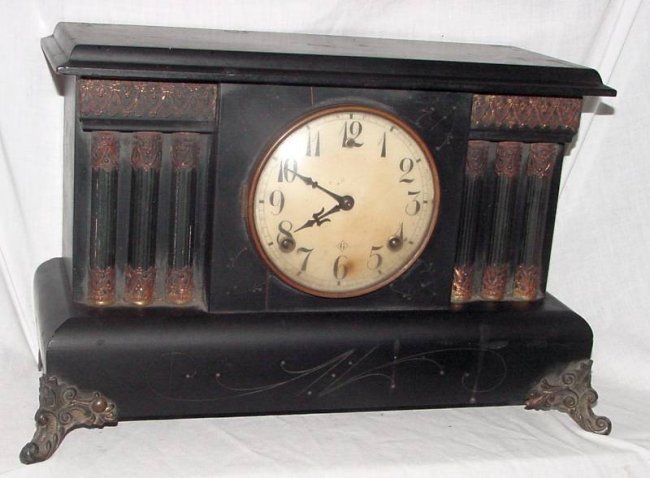 Gilbert Black Lacquer Mantle Clock