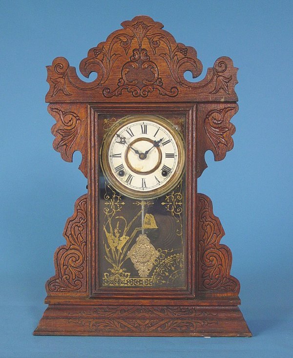 Sessions Pressed Oak Mantle Clock