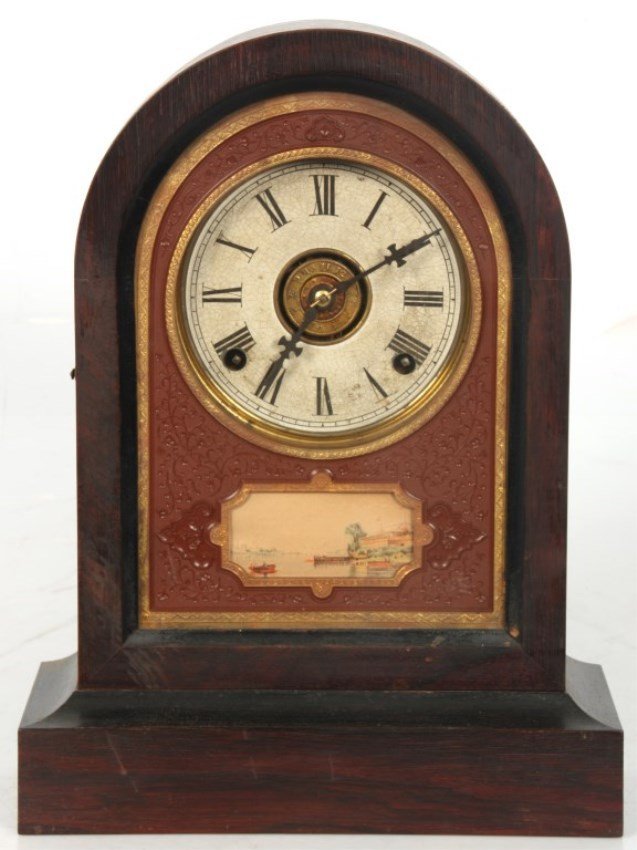 Jerome Gutta Percha Mantle Clock