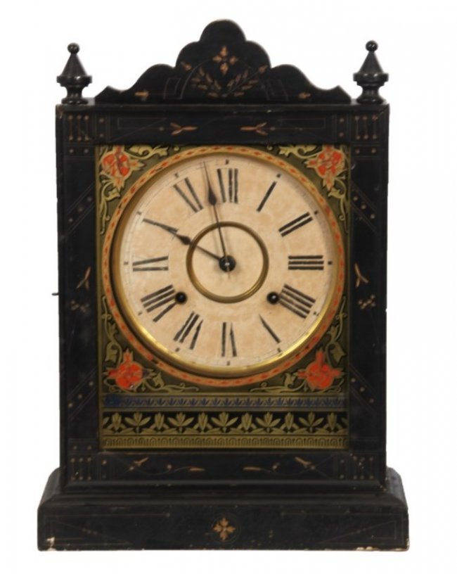 Ansonia Ebonized Mantle Clock