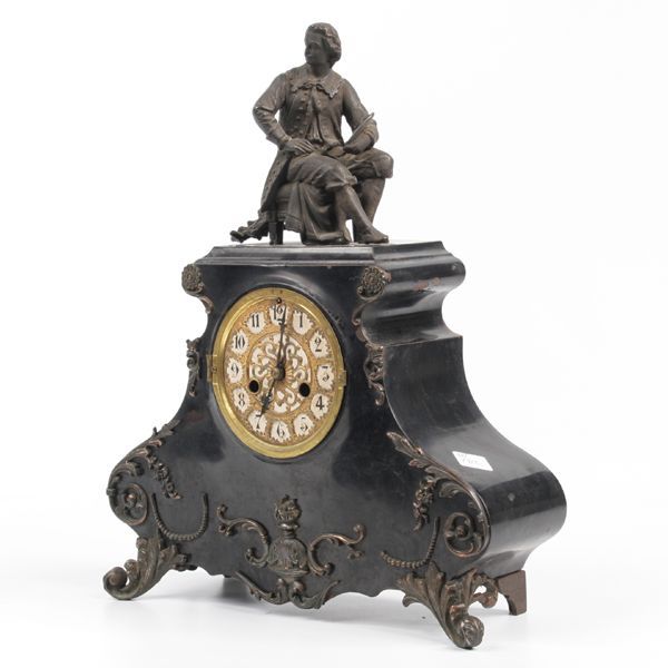 1900 figural mantle clock