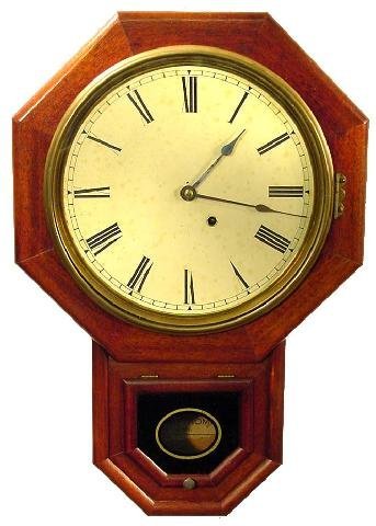 Seth Thomas Mahogany School House Clock