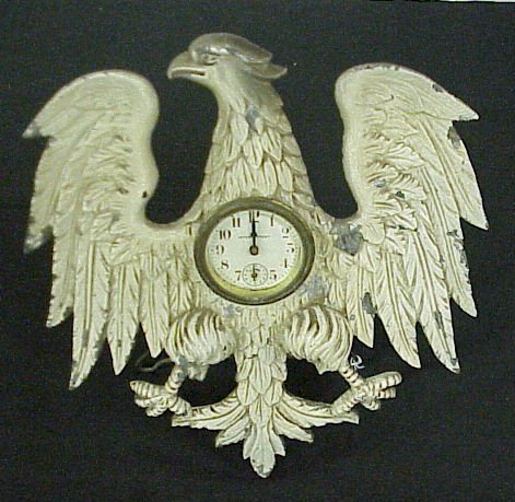 Interesting Bird of Prey Cast Metal Shelf Clock