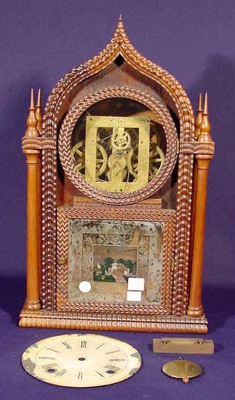 J.C. Brown Forestville Gothic Ripple Front Clock