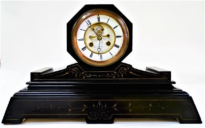 BIGELOW KENNARD & CO BOSTON SLATE MANTEL CLOCK