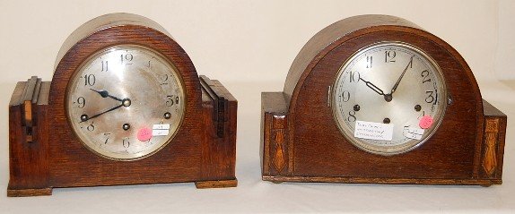 2 Oak Westminster Chimes Mantle Clocks