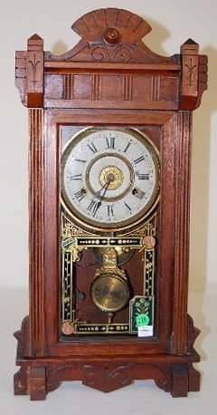 New Haven Walnut Kitchen Clock w/Alarm