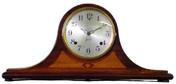 Sessions Mahogany Inlaid 1930s Camel Clock