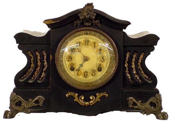 New Haven Wooden Black Mantel Clock