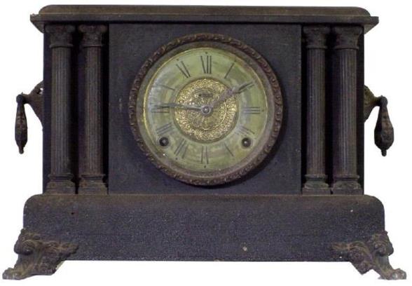 Black Ingraham Mantel Clock