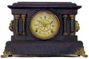 Black Wooden Mantel Seth Thomas Clock