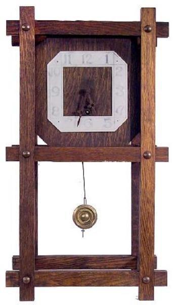 Mission Oak Mantel Clock