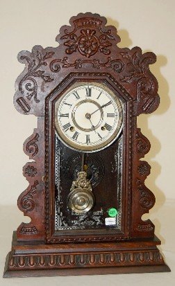 Ansonia “Kenmore” Press Carved Kitchen Clock