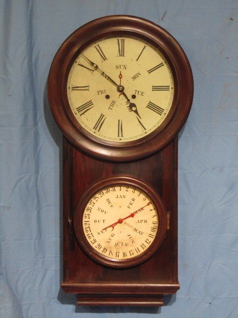 L.F. & W.W. Carter 2 Weight Calendar Clock