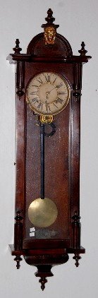 Ansonia Mahogany “Capitol” Regulator Wall Clock