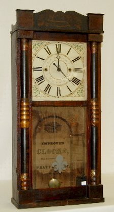 Pratt & Frost 2 Weight Shelf Clock w/Wood Works