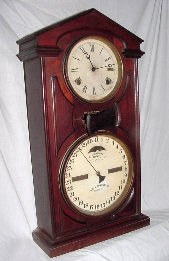 Walnut 1866 Ithaca Calendar Clock