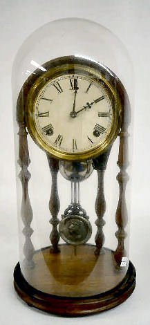 EN Welch Davies Wooden Base Dome Clock