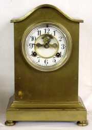 Waterbury Brass Open Escapement Shelf Clock