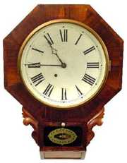 Rosewood Ansonia School House Clock