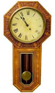 Oak Art Nouveau Seth Thomas Wall Regulator